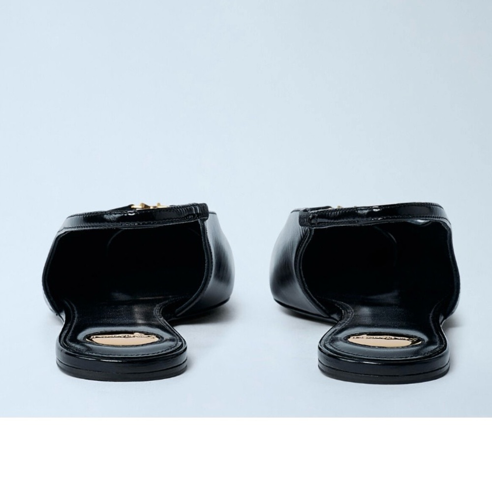 SAINT LAURENT Babylone YSL logo slingback flats - Picture 6 of 6